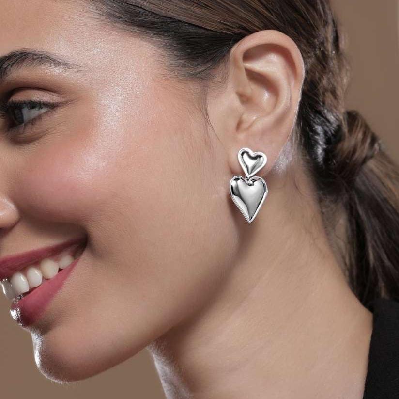 Double Heart Earrings