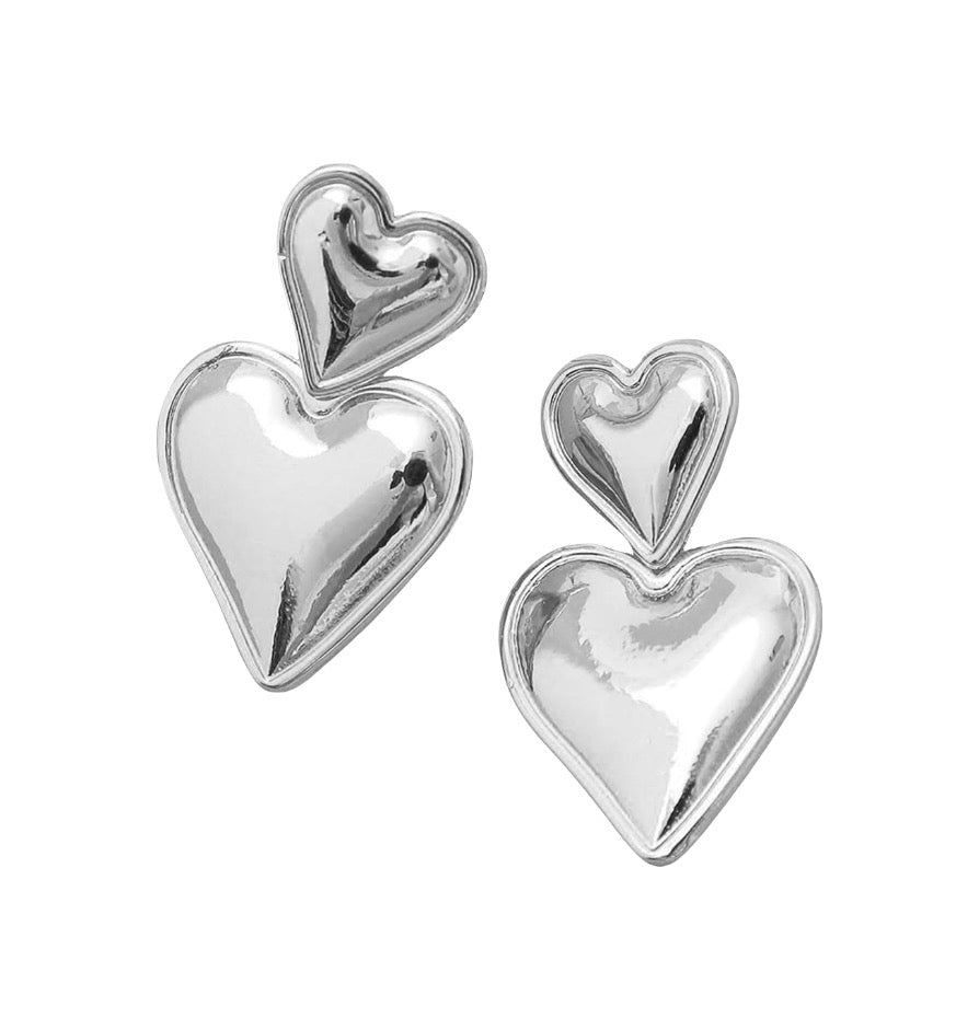 Double Heart Earrings