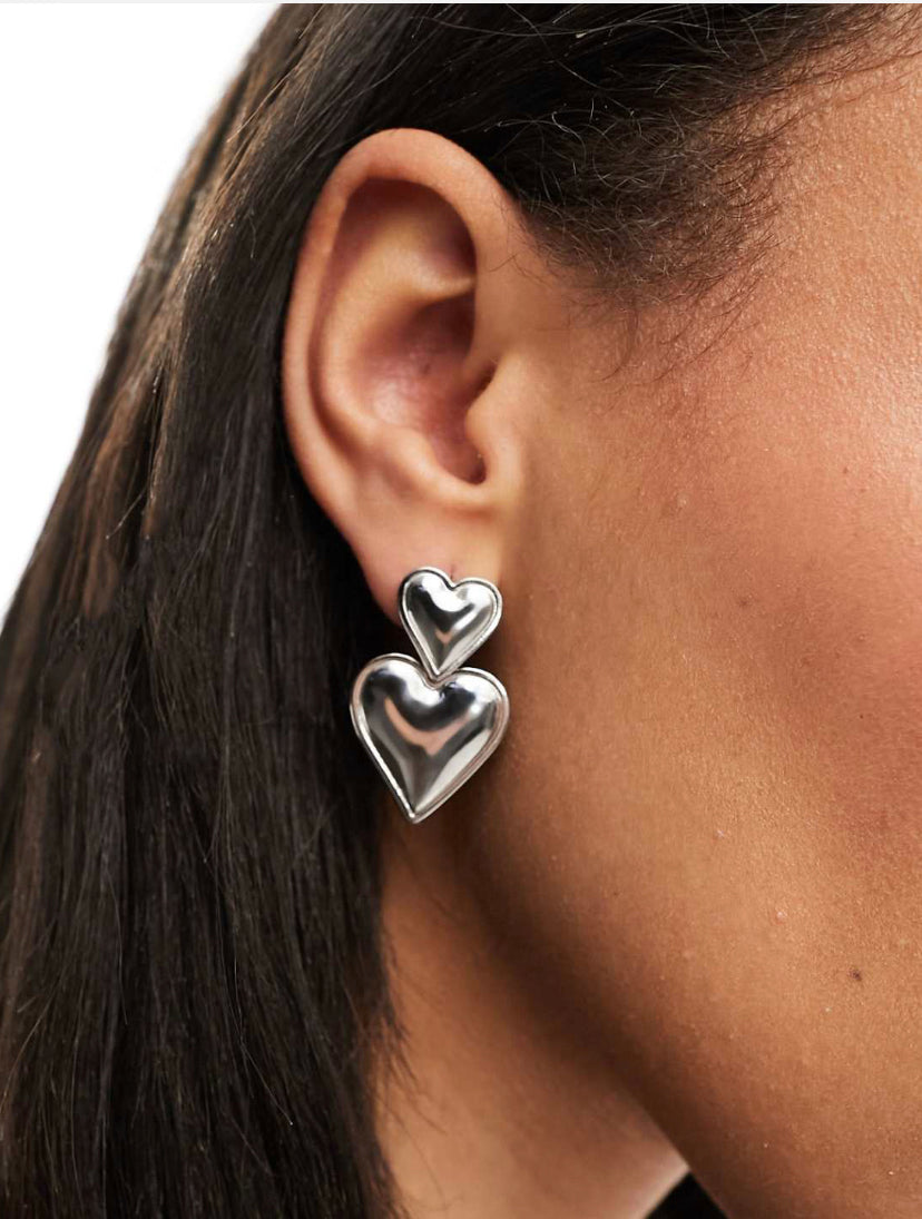 Double Heart Earrings