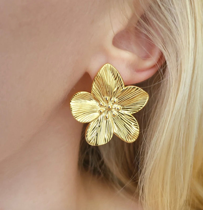 Boucles d’oreilles Fleurs d’hibiscus